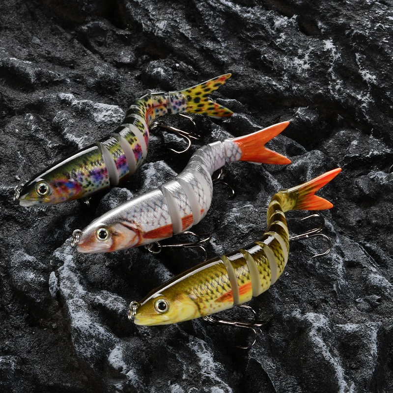 Lureking 9 Section 9.5cm 10.2g Hard Eel Swimbait, Lifelike Jointed Fishing Lures