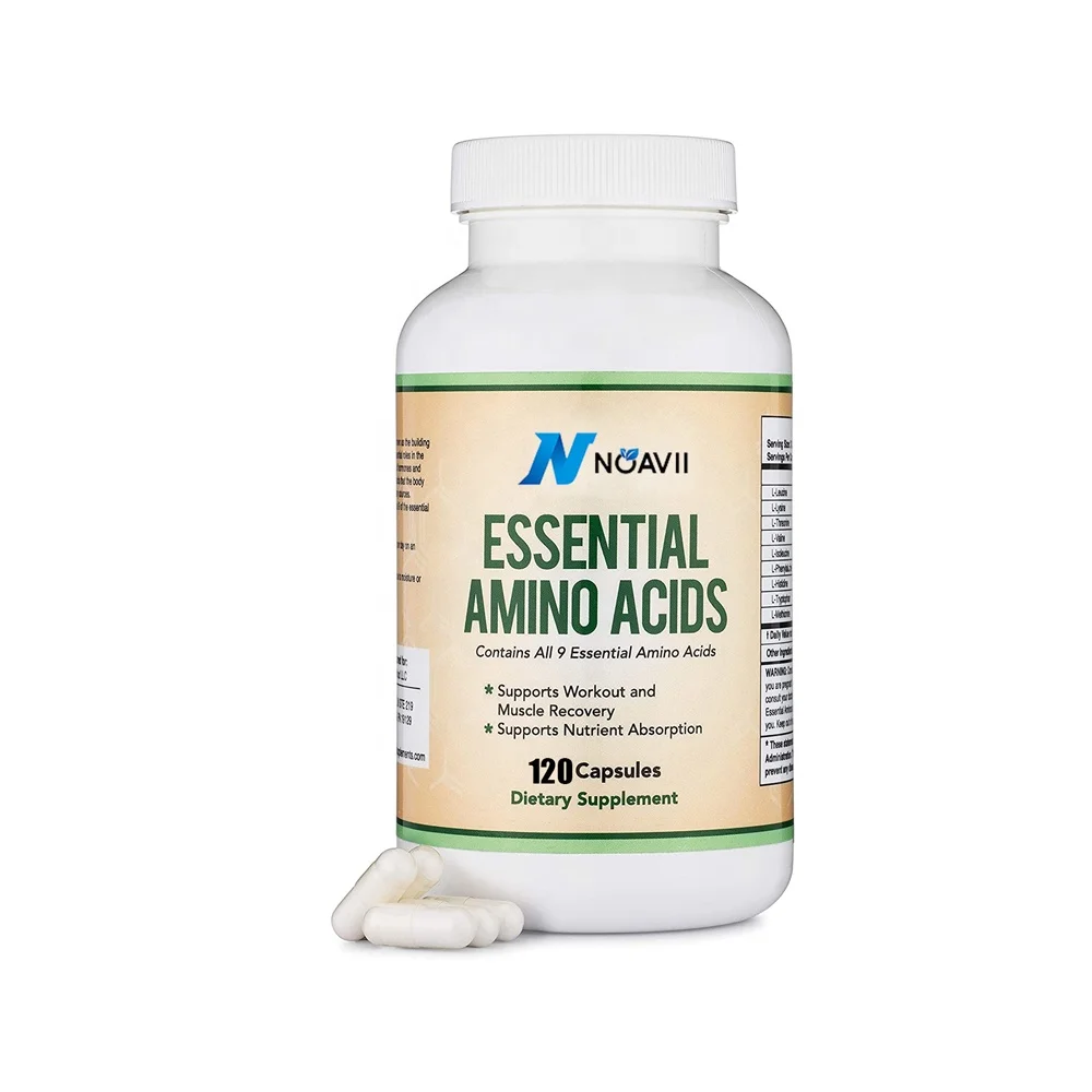Essential Amino Acids Capsules of All 9 Essential Aminos (EAA) and all Branched Chain Amino Acids For Countless Bodily Functions