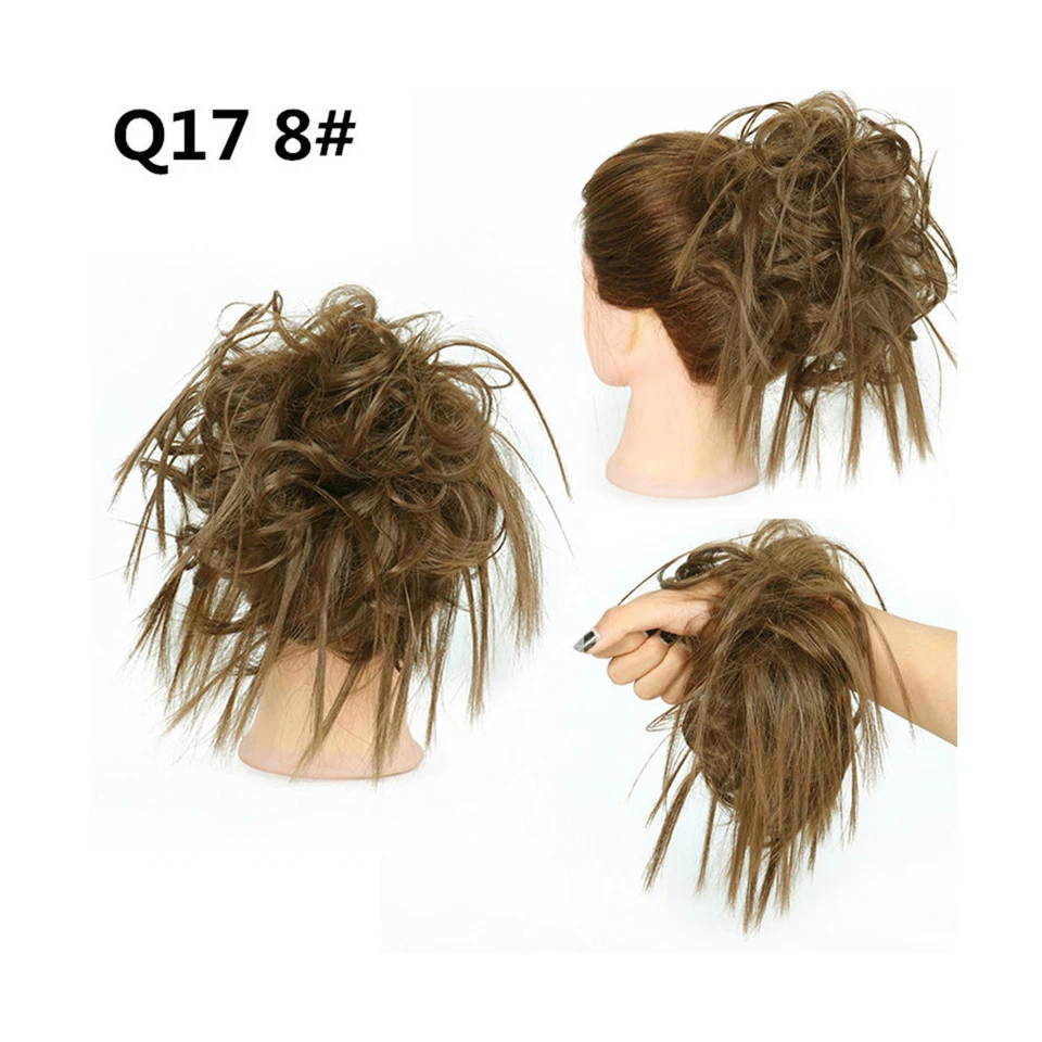 резинки наращивание Кудрявые Волнистые грязные синтетические шиньон конский хвост шиньон для женщин шиньон