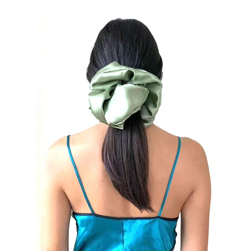 New fashion elastic hair bands XXL oversize scrunchies large silk satin hair scrunchies for women accessories