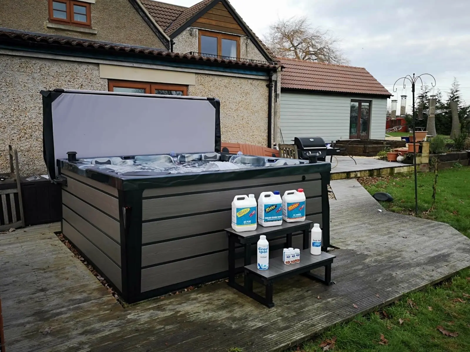 Открытый джакузи гидромассажная Ванна спа с 40 струями нагрева озона дезинфекция 4 человек