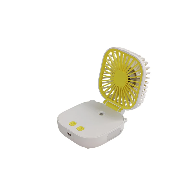 Summer good helper portable folding misting water bottle fan desktop mini spray mist fans