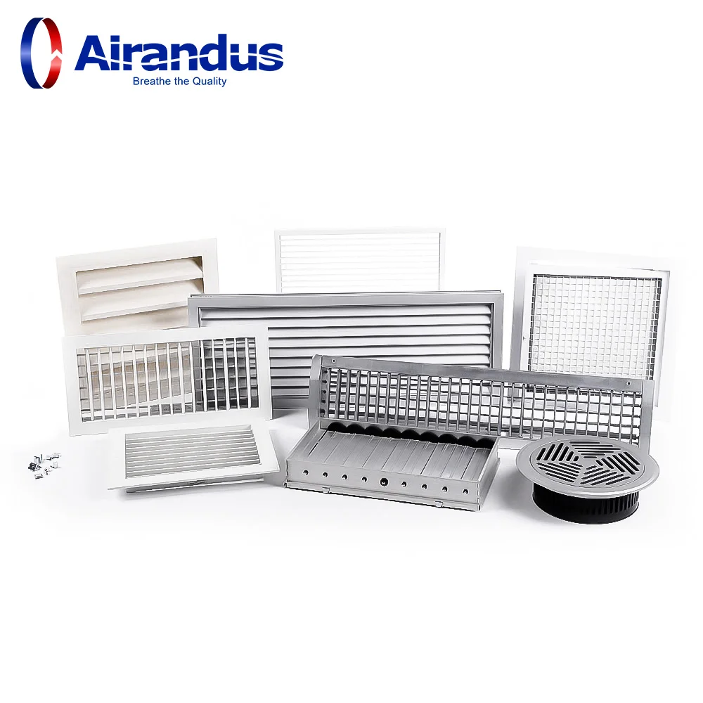 Ventilation steel grille design stainless steel vent grille Grilles for Spiral Ducts, Single Deflection