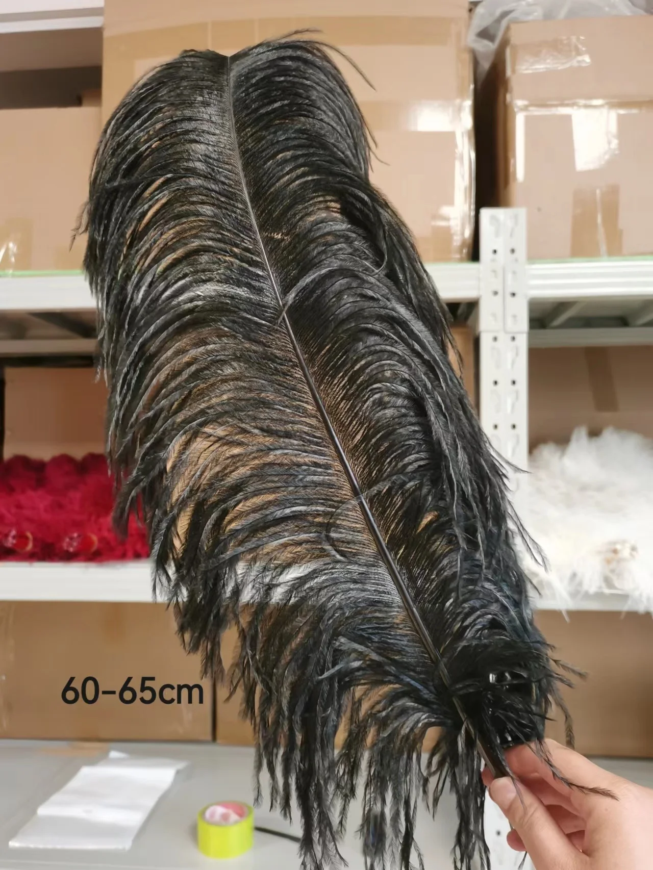 Для украшения 60-65 см черные страусиные перья оптовая продажа большие и пушистые натуральные для вечеринки карнавальный Декор