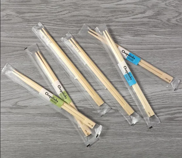 Individual Packed chopstick disposable bamboo Chinese branded chopsticks