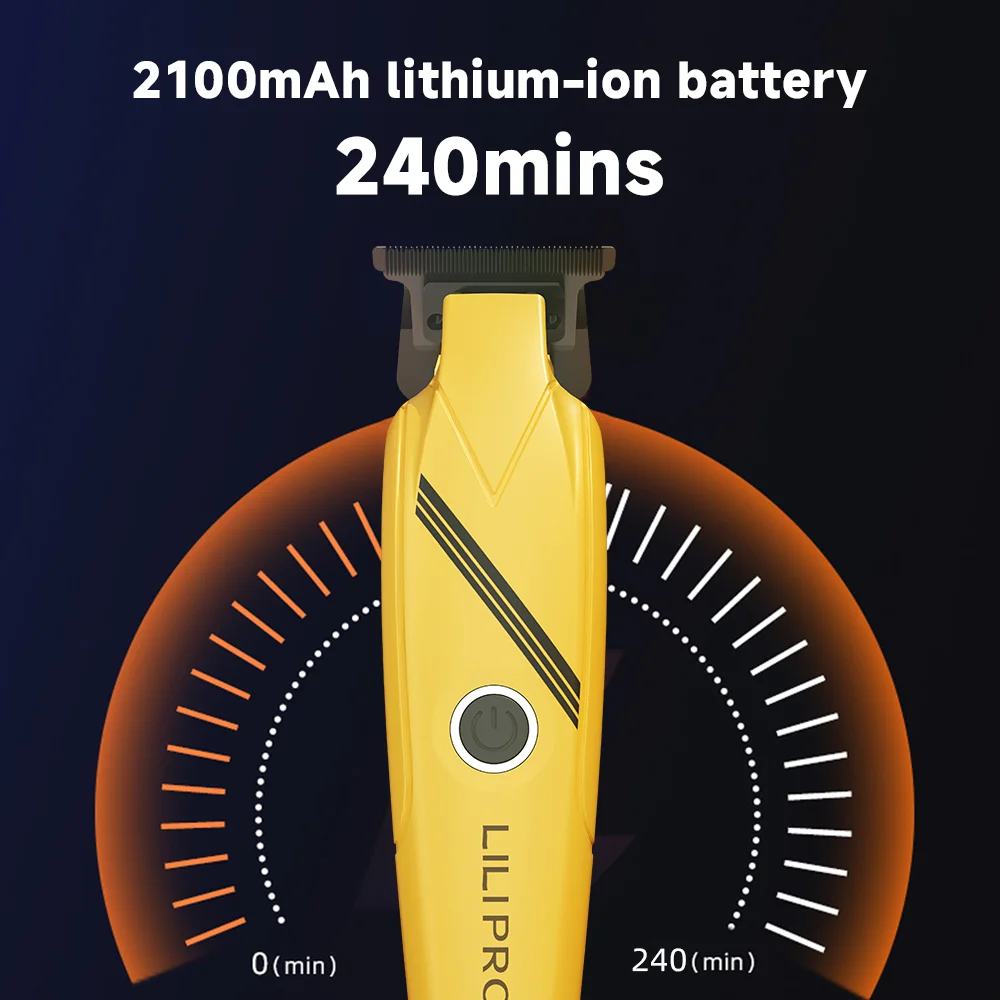LILIPRO 7200+rpm Professional All-Metal Hair Clippers Zero Gapped T-Blade Trimmer Cordless Rechargeable Edgers Hair Trimmer Men