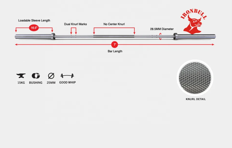 High Quality Fitness Equipment Weightlifting Competition Barbell Bar Product