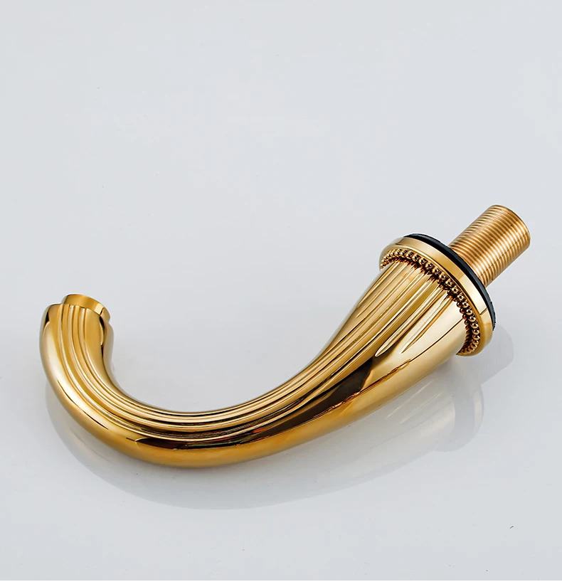 Modern Fashion Gold Basin Hot And Cold Water Faucet Three Holes Bathroom Wash Basin Faucet Three-piece set CF968