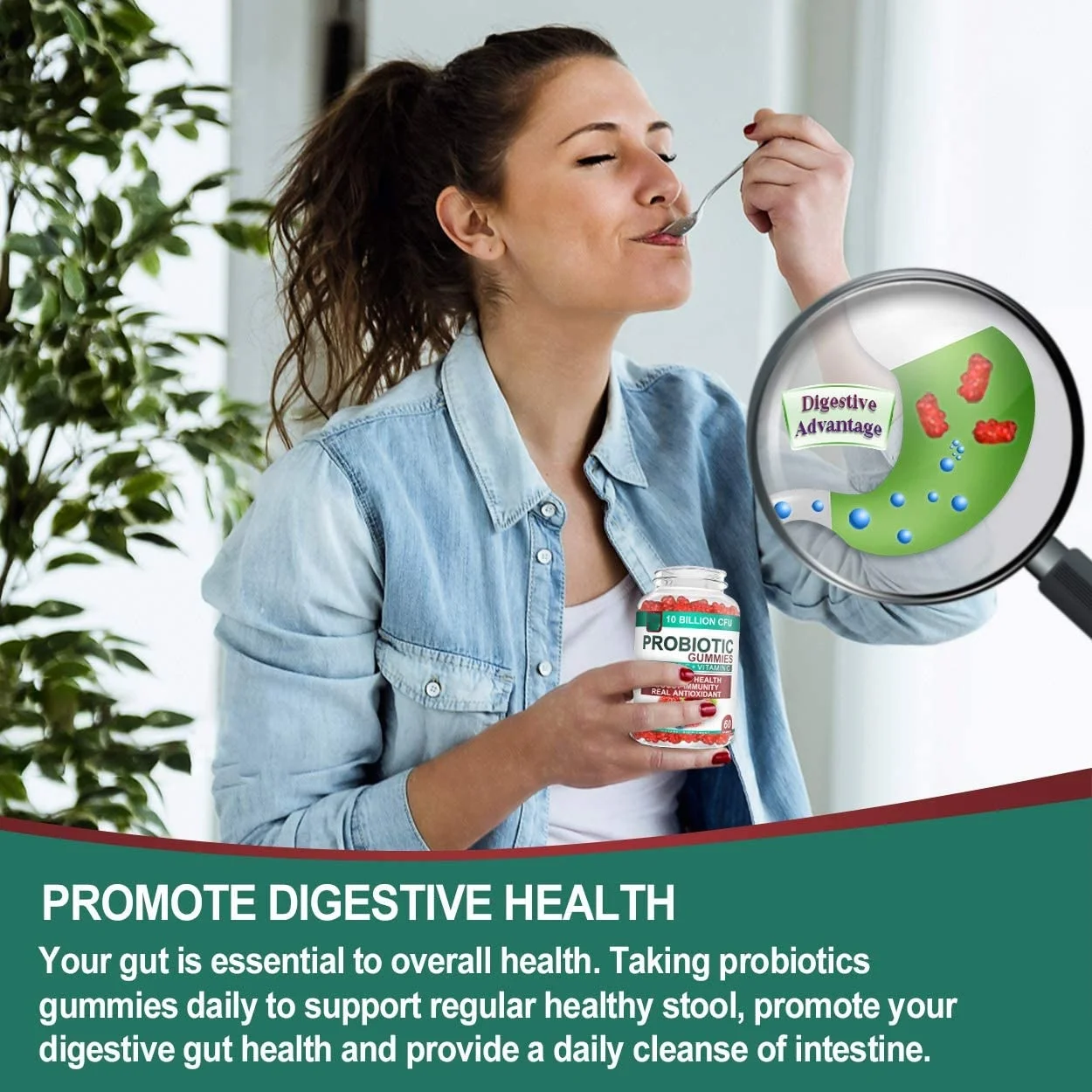 Лидер продаж пробиотики и пребиотические жевательные резинки с витамином C для взрослых детей иммунная поддержка высокой мощностью Жевательная клейкая добавка