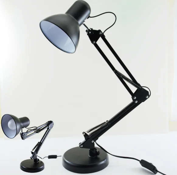 Table Lamp Super Quality LED Folding Metal Desk Lamp Clip on Light Clamp Long Arm Dimming Desk Table Lamp 3 Colors For Living Ro