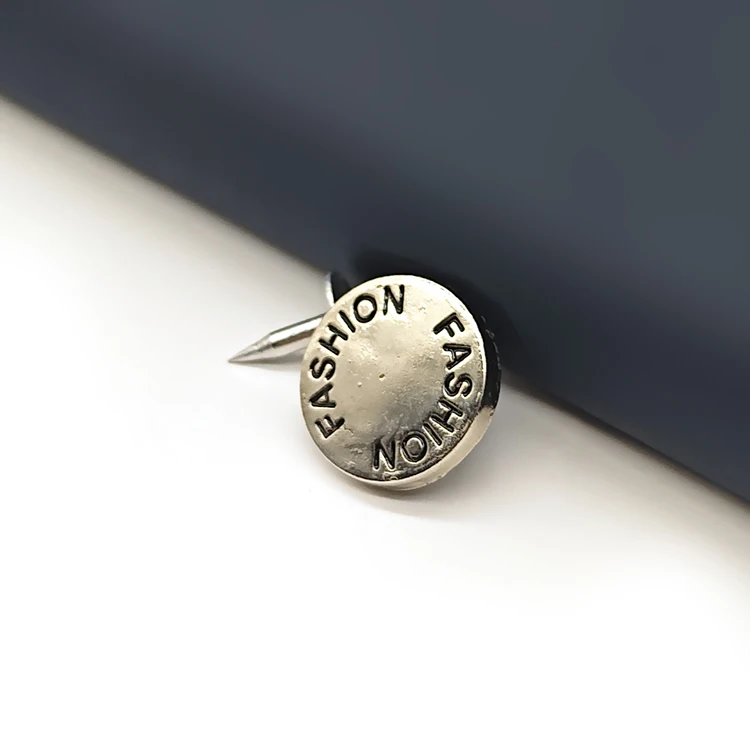 Wholesale Custom Brand Clothes Tack Button High Quality Metal Jeans Buttons With Rivets