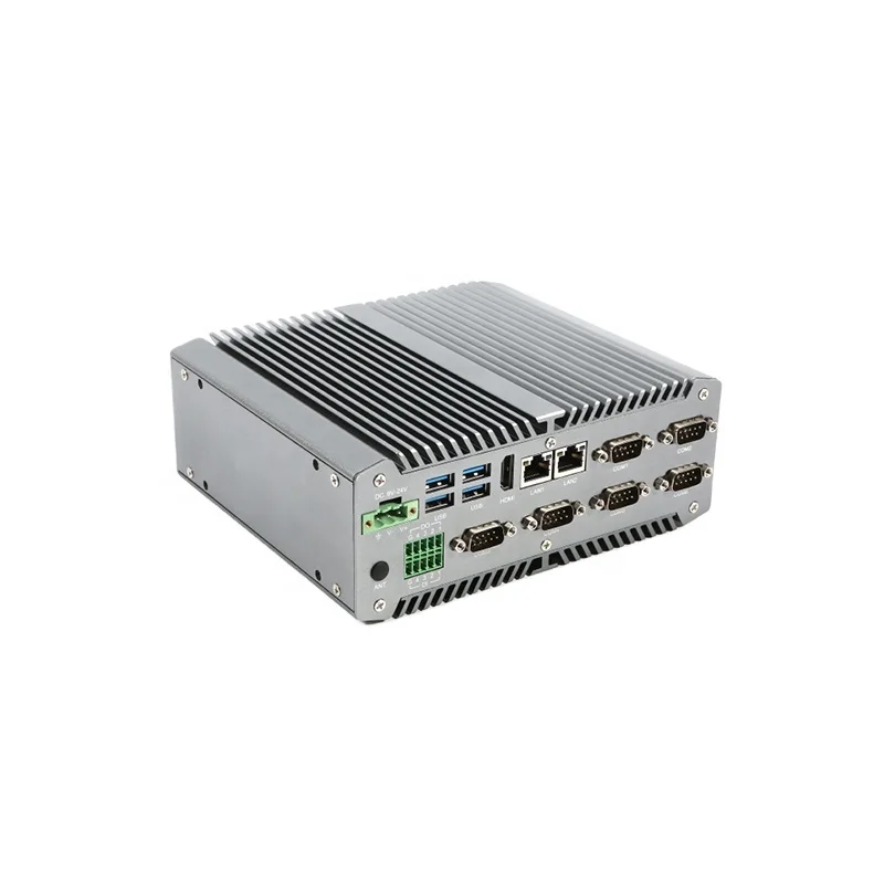 Mini PC 2 LAN J1900 pfsense Server Router Win10 ioT Gateway 6COM 8USB 4G SIM Fanless Industrial Computer