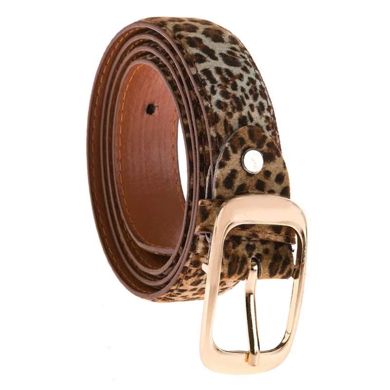 Korean Leopard Women Belt PU Leather Waist Belts Clothes Accessories