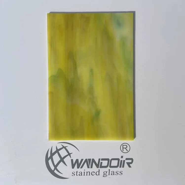 Factory Store Chinese Manufacturer Yellow Opaque Art Glass Stained Glass Sheet