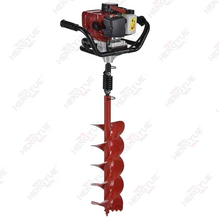 
modern agricultural tools 52cc earth drill hand operated auger hole digging machine 