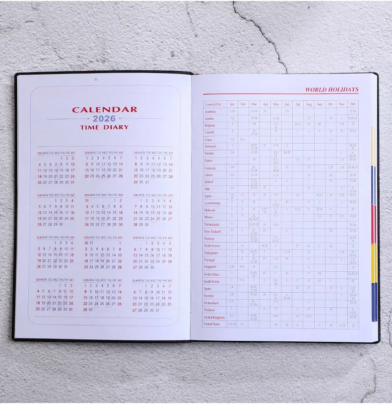 2025 custom luxury business agenda set budget planner notebook with pen marble gold daily planners and journals school supplies