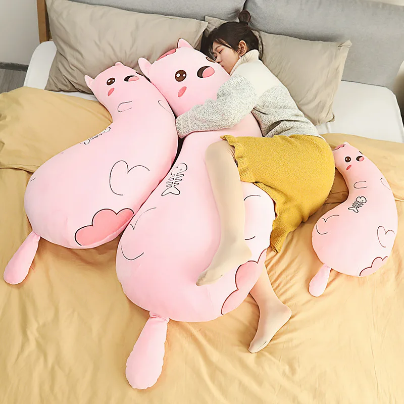 SongshanToys peluches на заказ Большая большая пушистая мягкая кукла подушка для сна кавайная кошка плюшевые игрушки