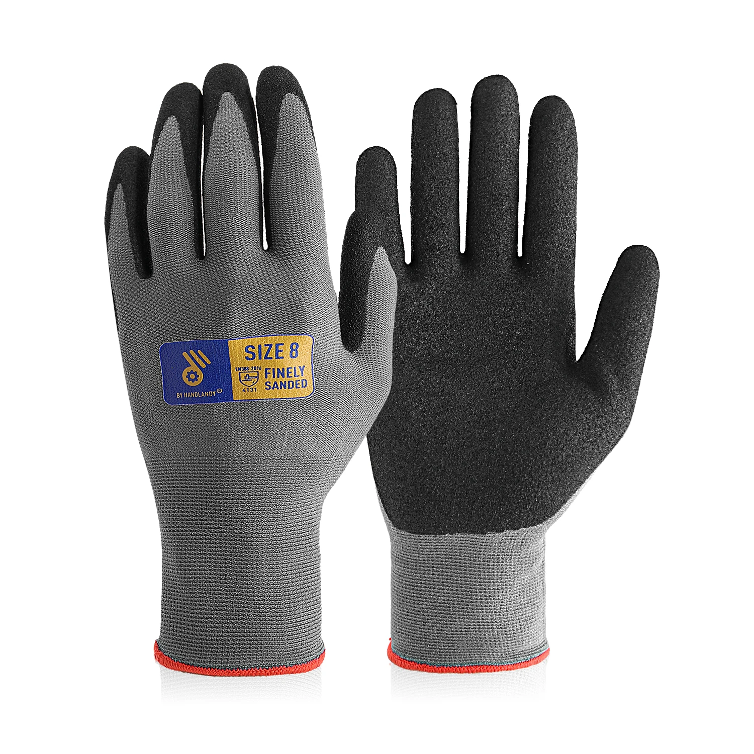 PRISAFETY Factory Wholesale 13 Gauge Nylon Yarn Knitting Shell Guantes Cheap Work Gloves Nitrile Coated Glove