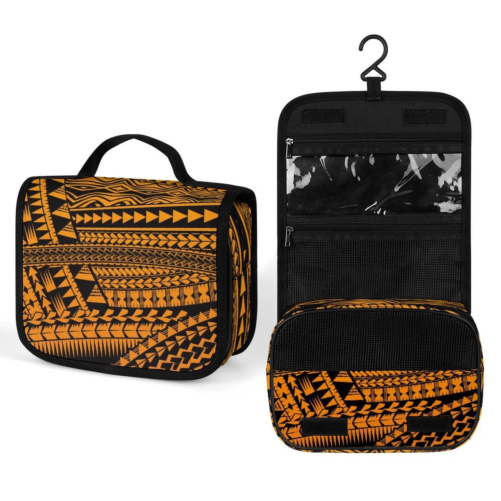 Customized On Demand Tribal Design Wholesale Toiletry Bag Travel toiletry Bag Organizer Hygiene Dop Kit with Hook