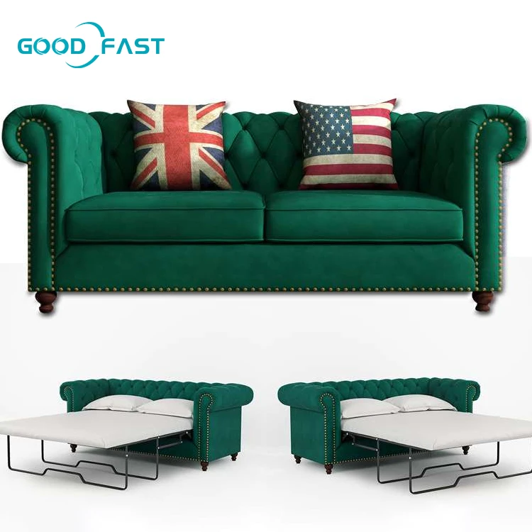 Factory wholesale metal frame sofa cum bed foldable with storage modern folding sofa bed