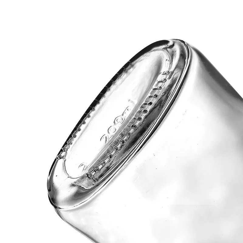 250ml Flask Style Glass Bottle with a Convenient ROPP Finish 8.5 oz Drink Bottles for Sauce Oil Syrup Liquid Beverage