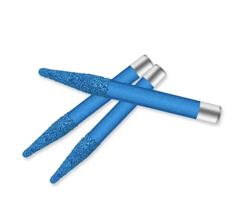 CNC Diamond Router Bit Taper Ball Nose Brazing Stone Engraving Bits For Granite Carving