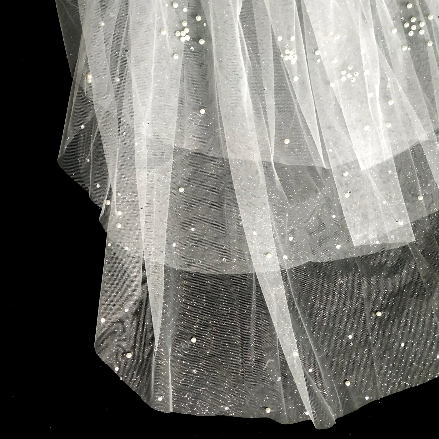 
Pearl glitter diamond magic craft Modern Bride wedding accessories wedding party 1.5 m veil 