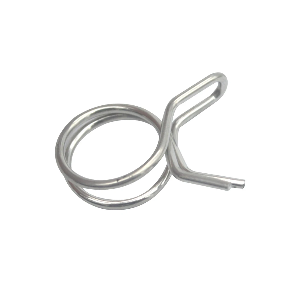 Custom Zinc Plated Double Wire Hose Tube Pipe Clamp Fuel Line Spring Clip