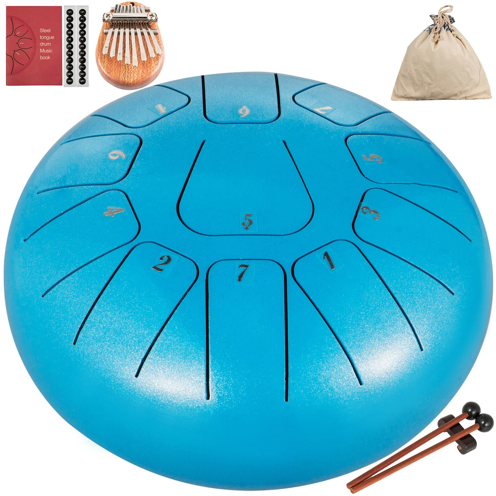 Walter Square Hot sale OEM/ODM Multicolored Steel tongue drum 8 inch 11 notes  F major Tank Drum with accessories for free