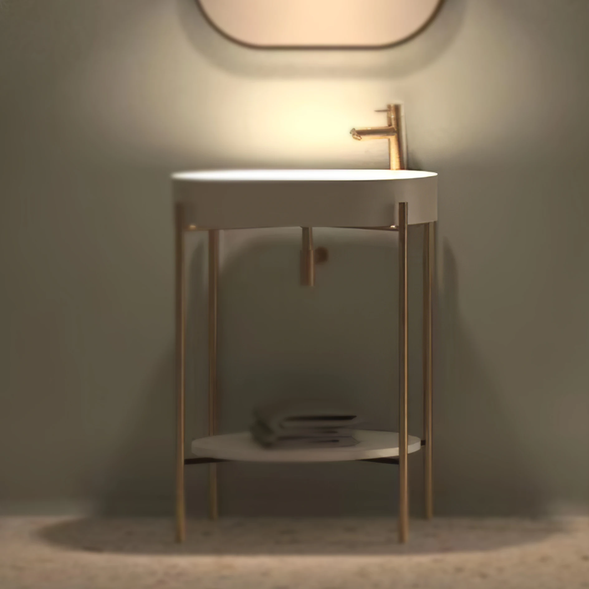 Fanwin Solid Surface Medical Use Anti Bacterial Bathroom Hand Wash basin sink