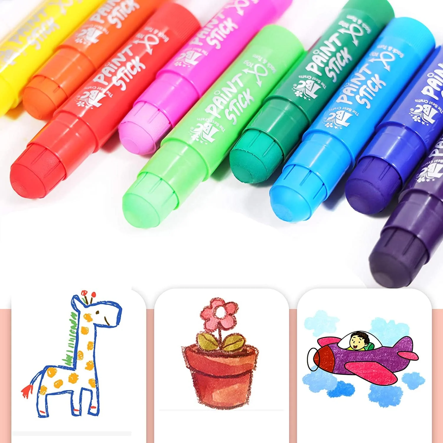 Factory direct sell stock 12 colors quick dry tempera painting sticks for kids crafts