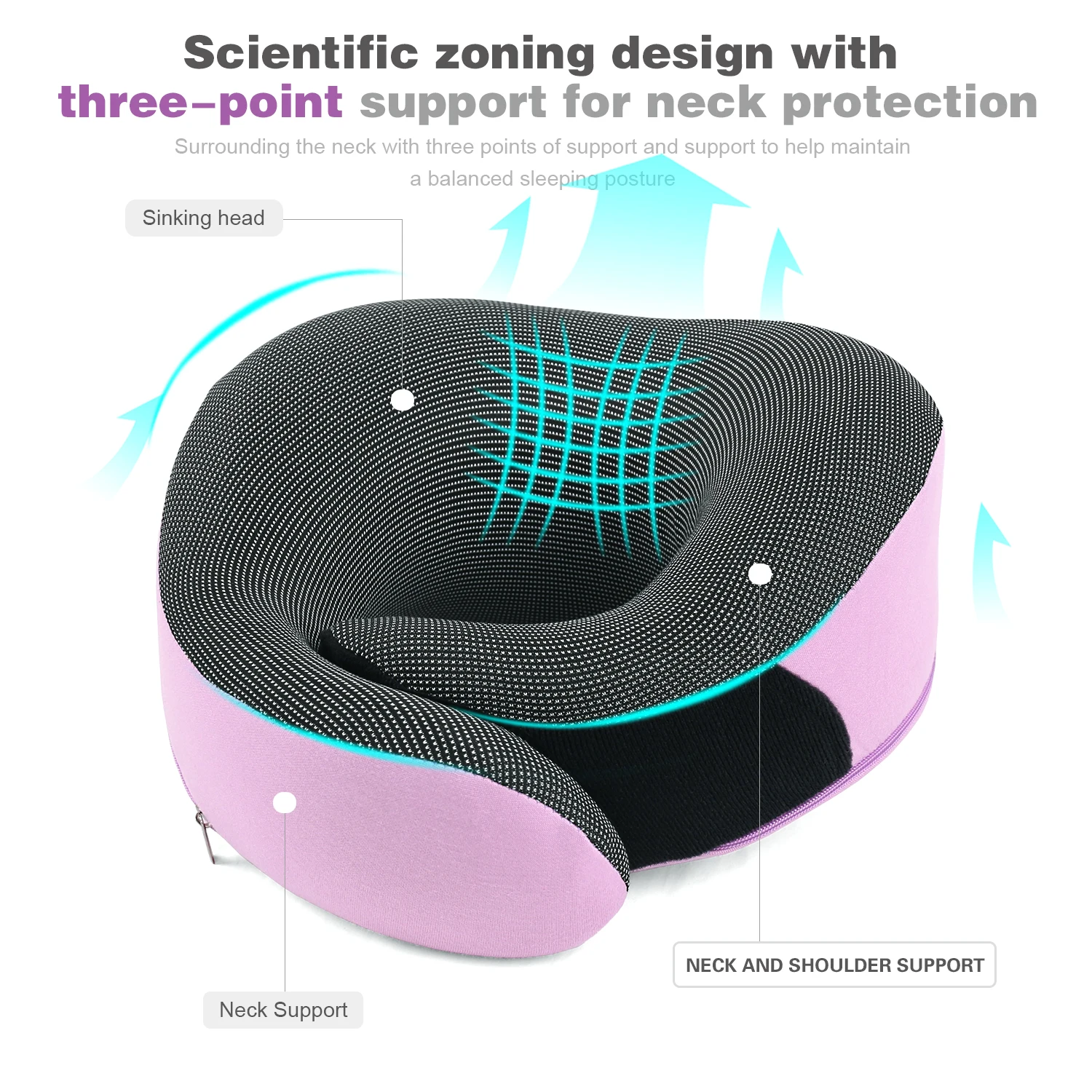 Top 1 Best Selling Better Support Fully Protect Neck Cozy Pillow for Long Time Travelling Relief Neck Pain Travel Neck Pillow