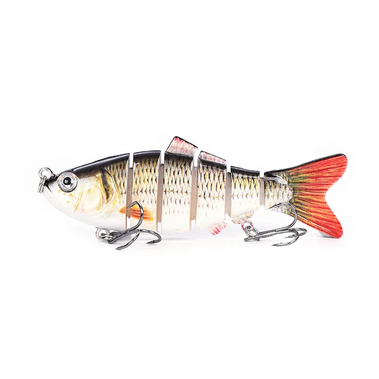 LVDE Super blank lures unpainted 4inch 20g 6 Segmented Shad Fish Lure body fishing lure