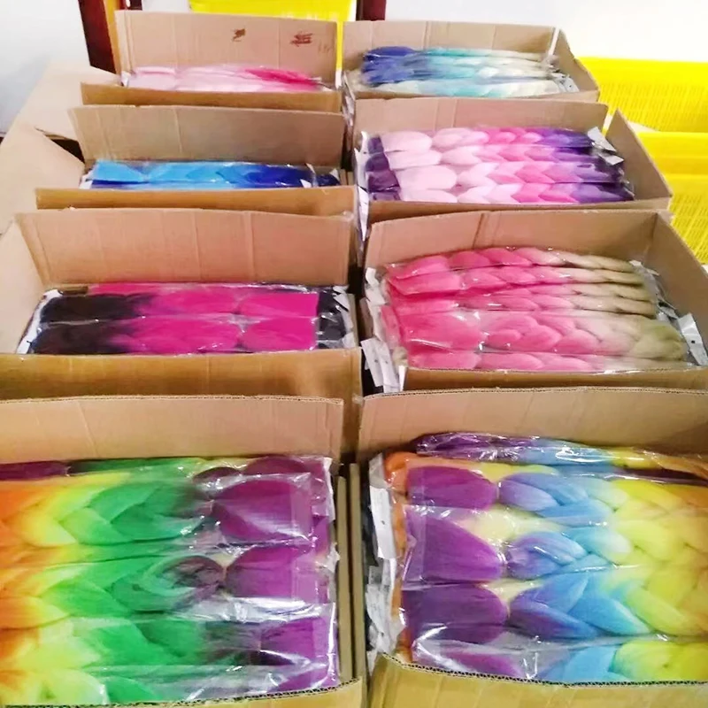 New three tones 48in unfold 100g ombre jumbo braid Hair Extension