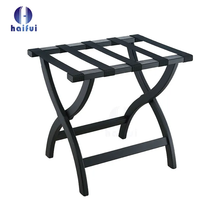 Hotel Guestroom Solid Wooden Luggage Rack Stand