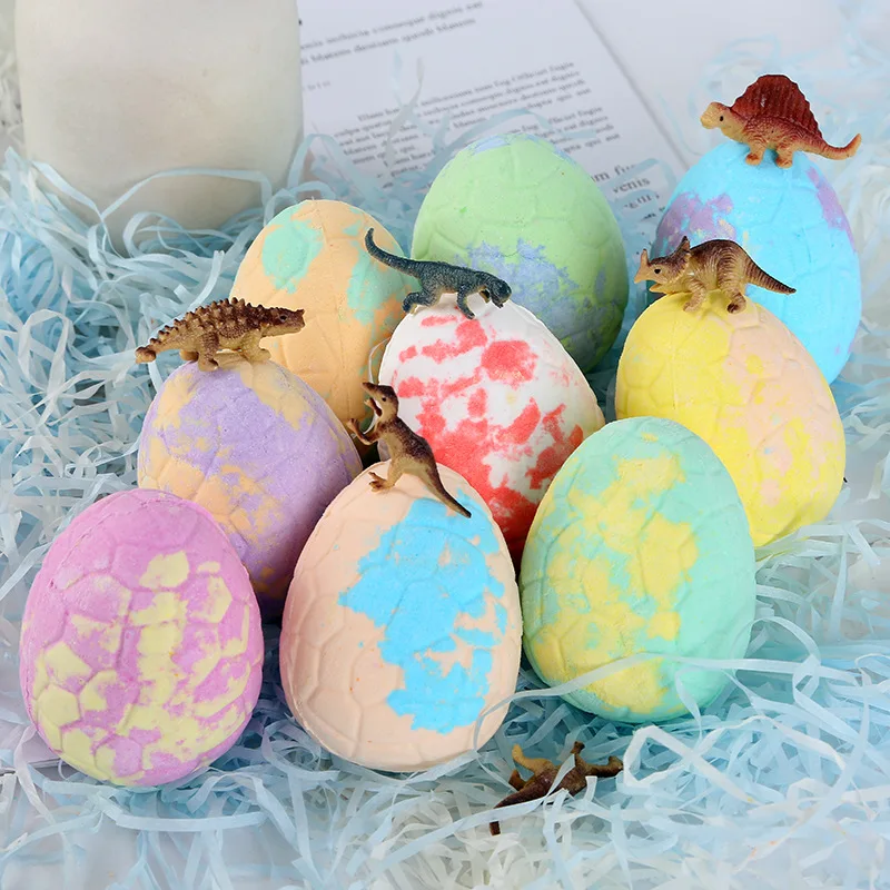 factory Hot Sell Gift  Colorful Dinosaur Egg For Fun Bath Organic Surprise Toys Inside Kids Bath Bombs