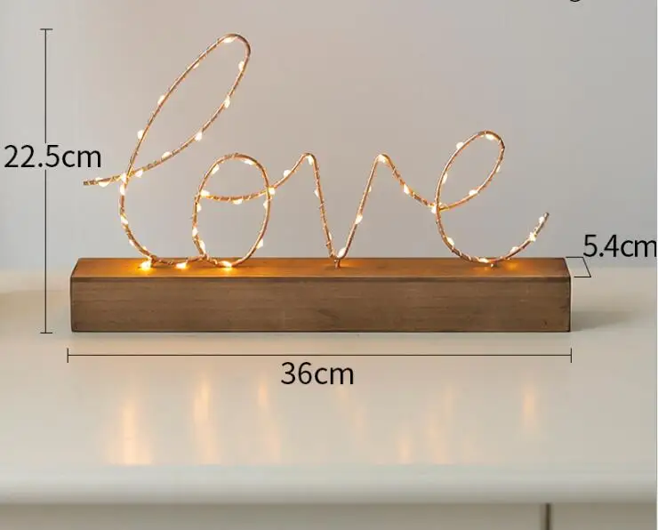 Модель с надписью «Love» P265 подсветкой настольная лампа для магазина украшения ремесел декор со звездой украшение на день рождения домашний