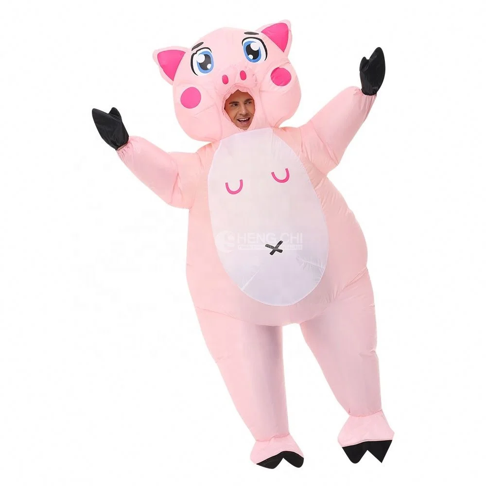 Factory low-priced wholesale of carnival Halloween party inflatable costumes anime pig inflatable mascot costumes