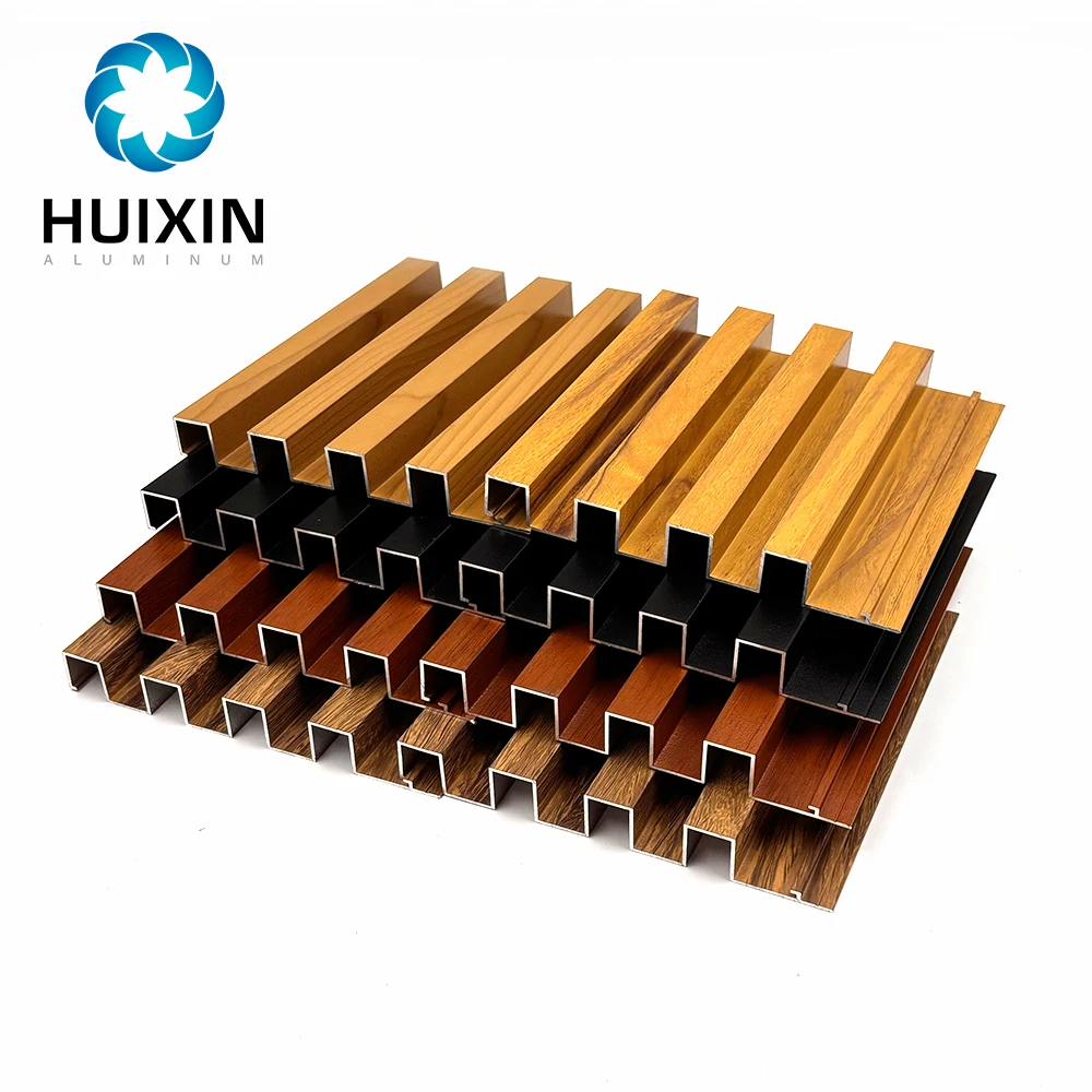 Decorative Wood Grain Aluminum Wall Cladding Facade Panels for Exterior