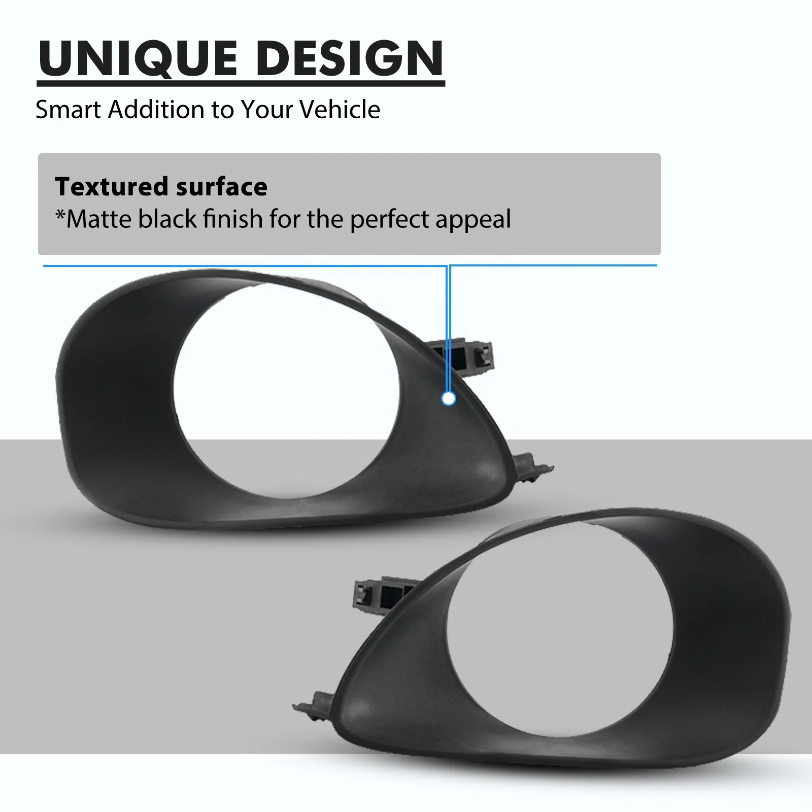 Bevinsee Front Bumper Driving Lamp Clear Fog Light Assembly Kit Headlight Projector Len LED For Toyota Yaris Hatchback 2006-2008