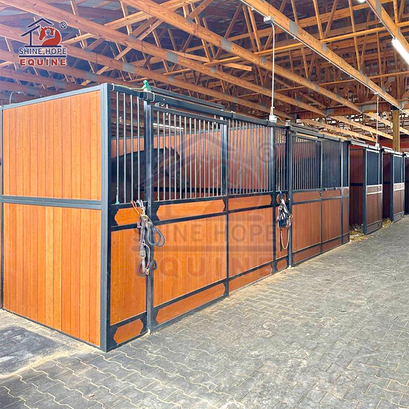 China Equestrian Building Customized Door Corrosion Resistant Carbonized Bamboo Stalls