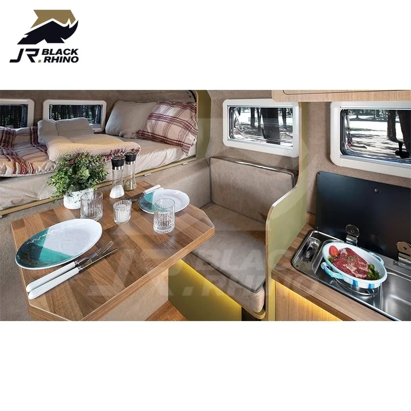 High Quality Lightweight Retro Mobile Off-Road Travel Trailers Slide-In Truck Camper Outdoor Camping Electric Brake Wholesale