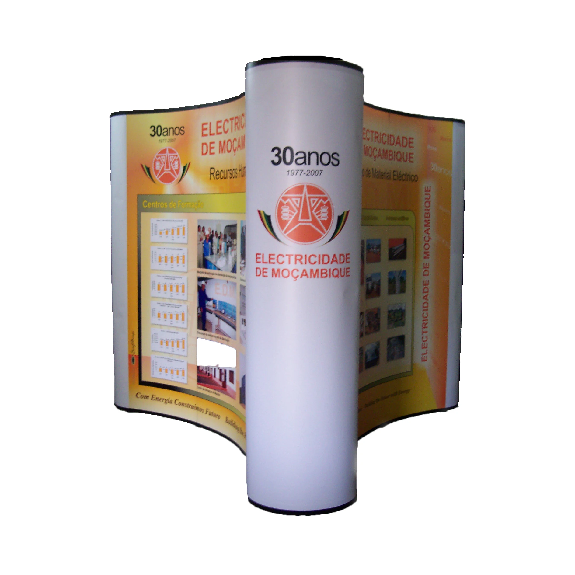 Easy  install curved three sided trade show pop up stand exhibition backdrop