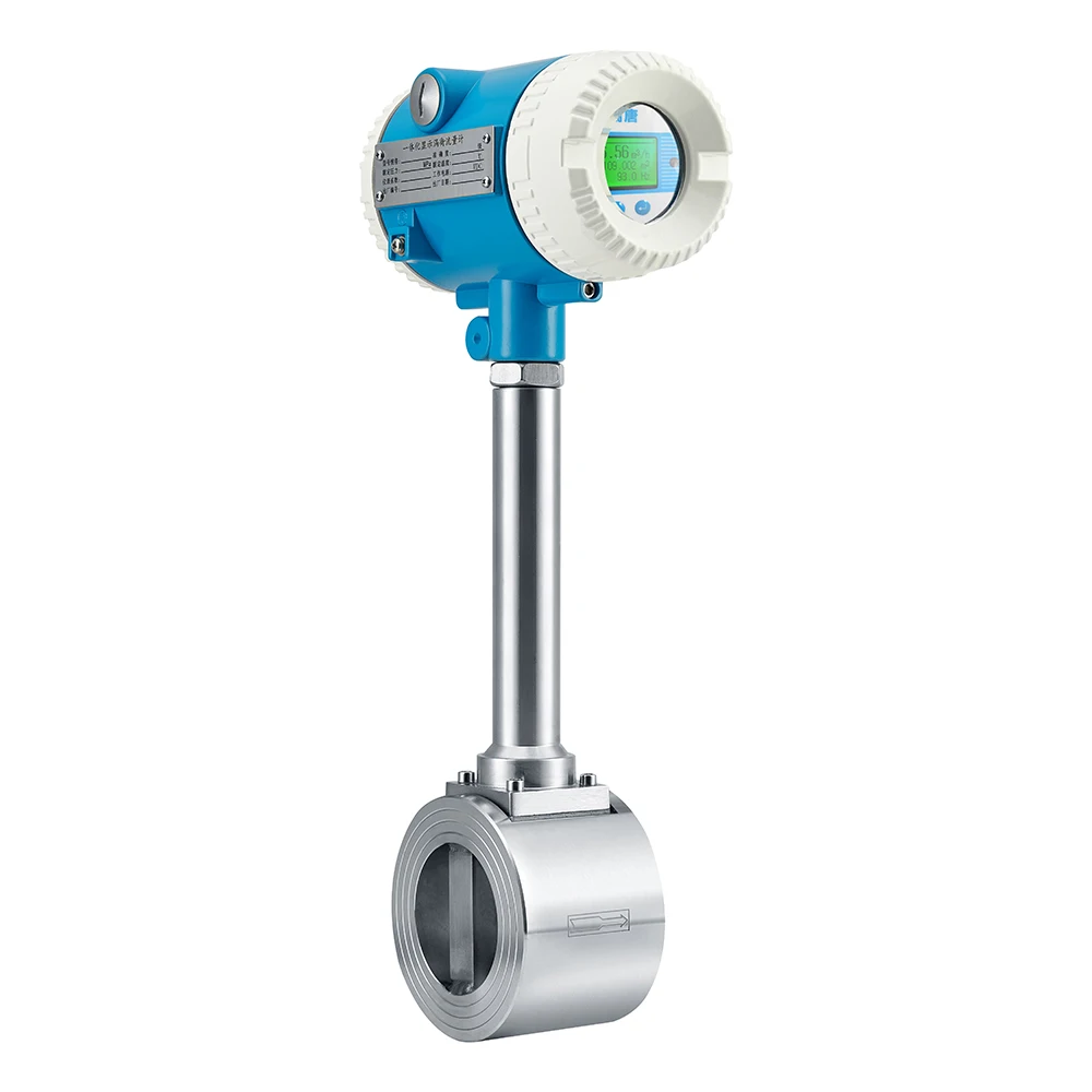 manufacturer digital display PN40 steam insert vortex flowmeter