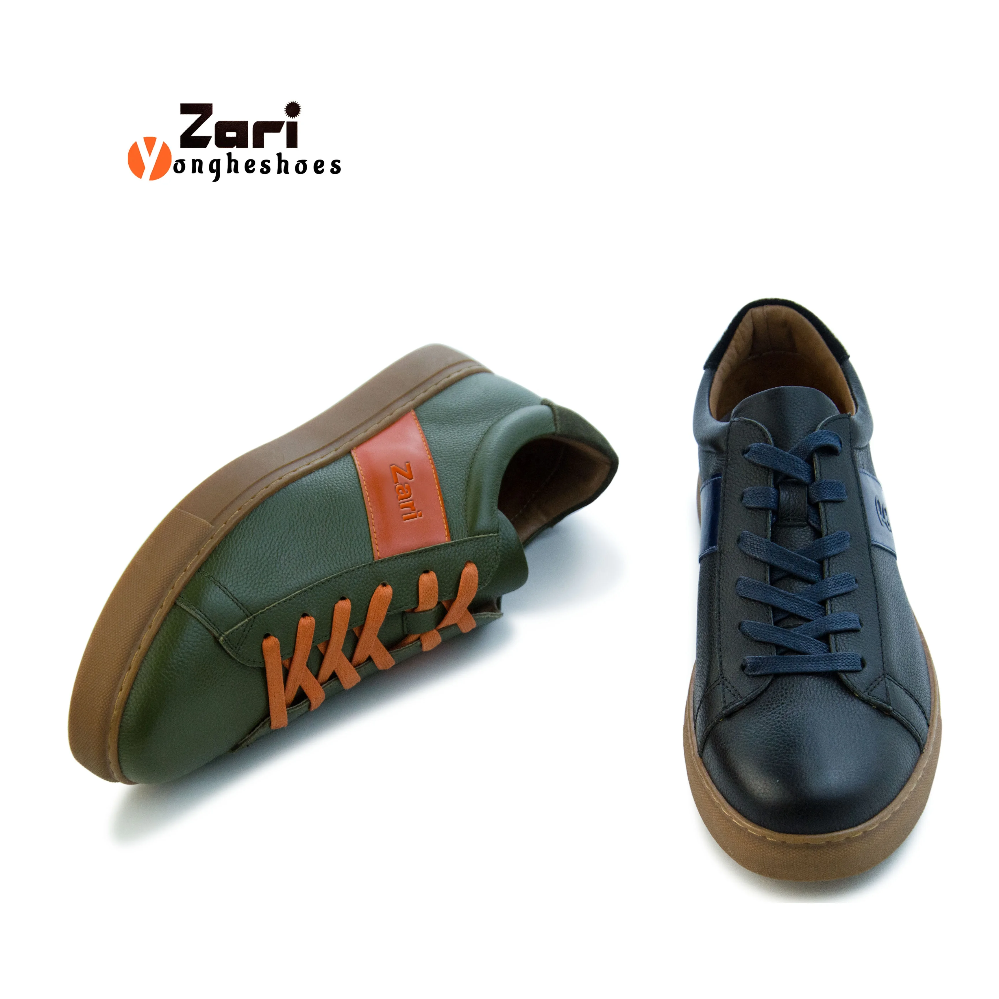 Zari Men White Shoes Sneakers Custom Brand Fashi on Air Sport for Men Casual Shoes Friendly GENUINE Leather Rubber Pig Skin