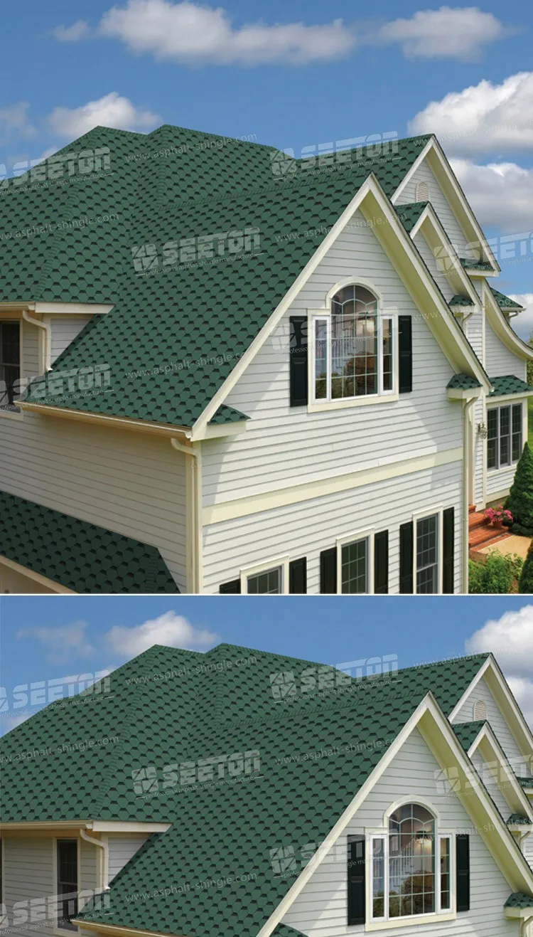 Mosaic Asian Green Asphalt shingle
