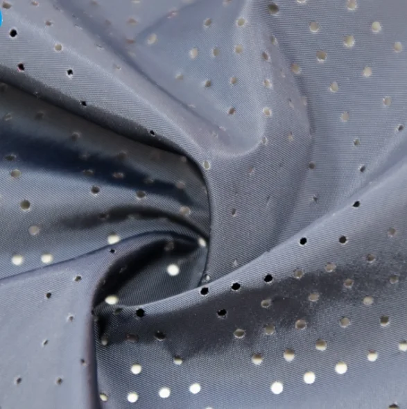 
100%Polyester 75D PA coated punching fabric Perforated fabric 