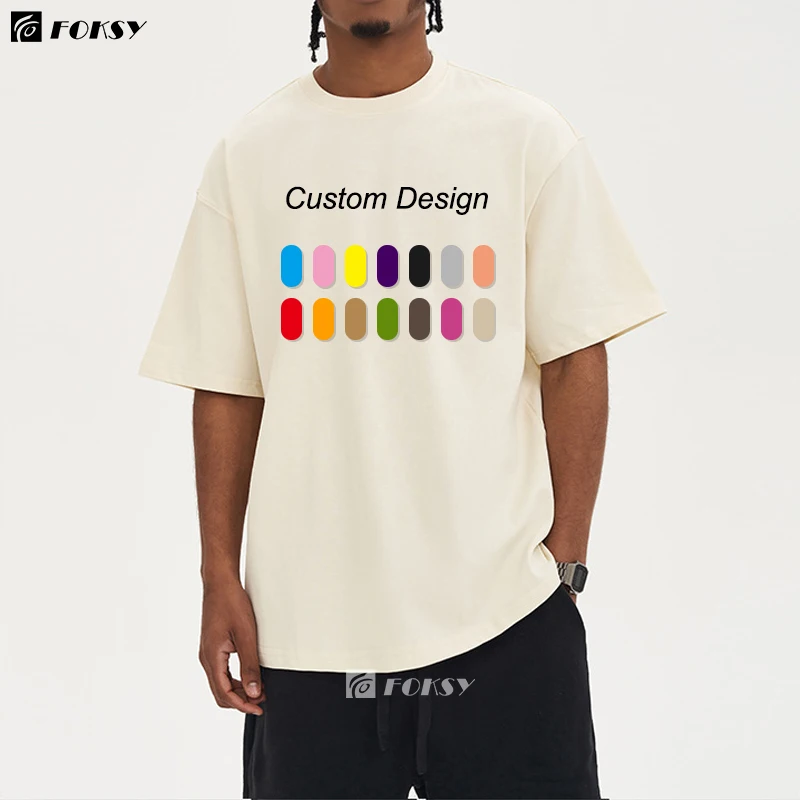 Wholesale Bulk 210 220 250 300 Gsm Oversize-T Shirt Drop Shoulder Oversized Unisex Blank Plain High Quality 100% Cotton T Shirt