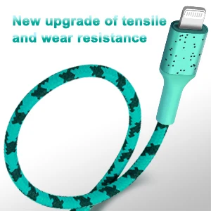 For iPhone Type C-L Cable Charger 3ft 6ft 10ft Nylon Braided 2.4A For iPhone Charging Cable Original Data Charger Cable