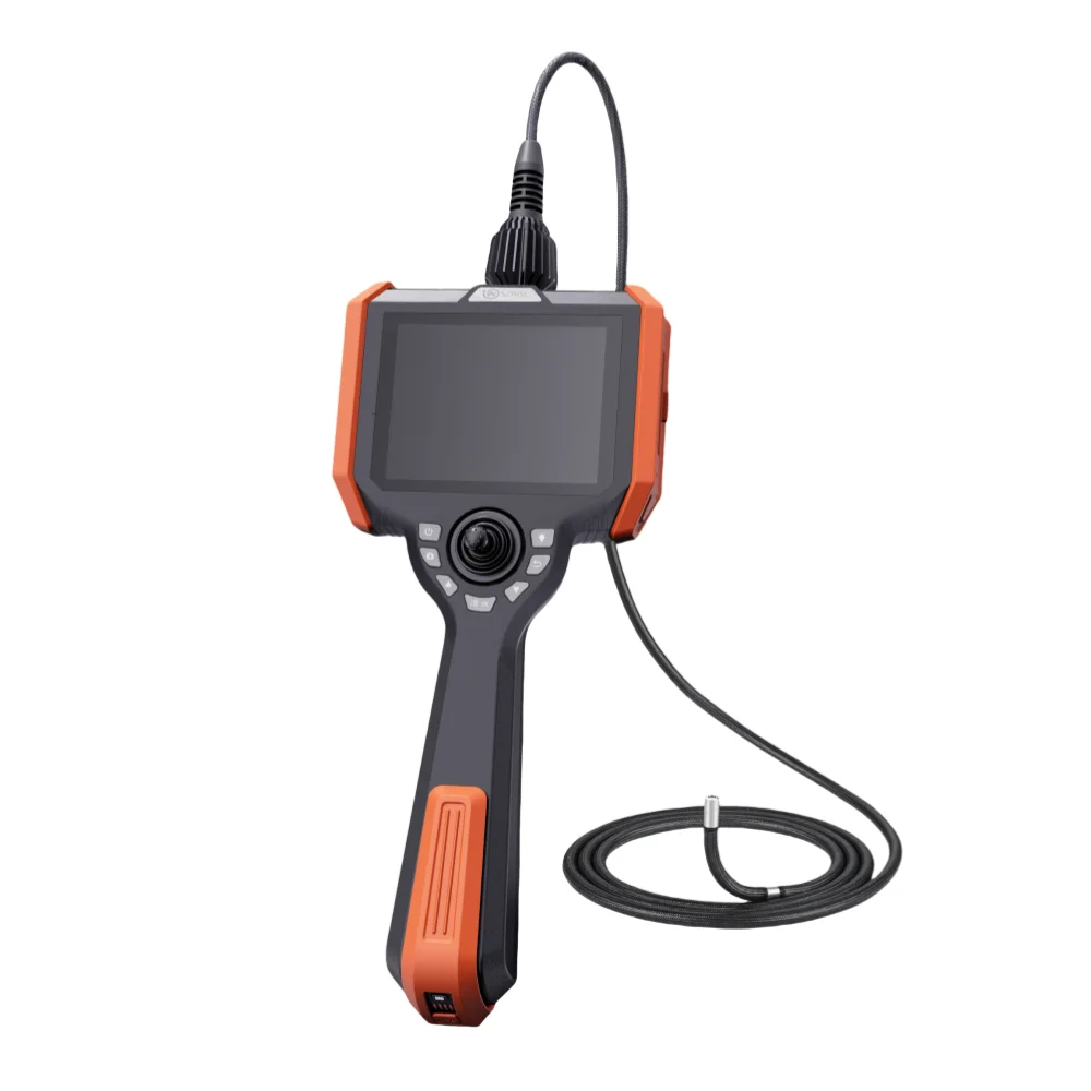 LED light Non-destructive inspection handheld industrial endoscope 360 degree steering 5inch 6MM diameter 1 meter endoscope